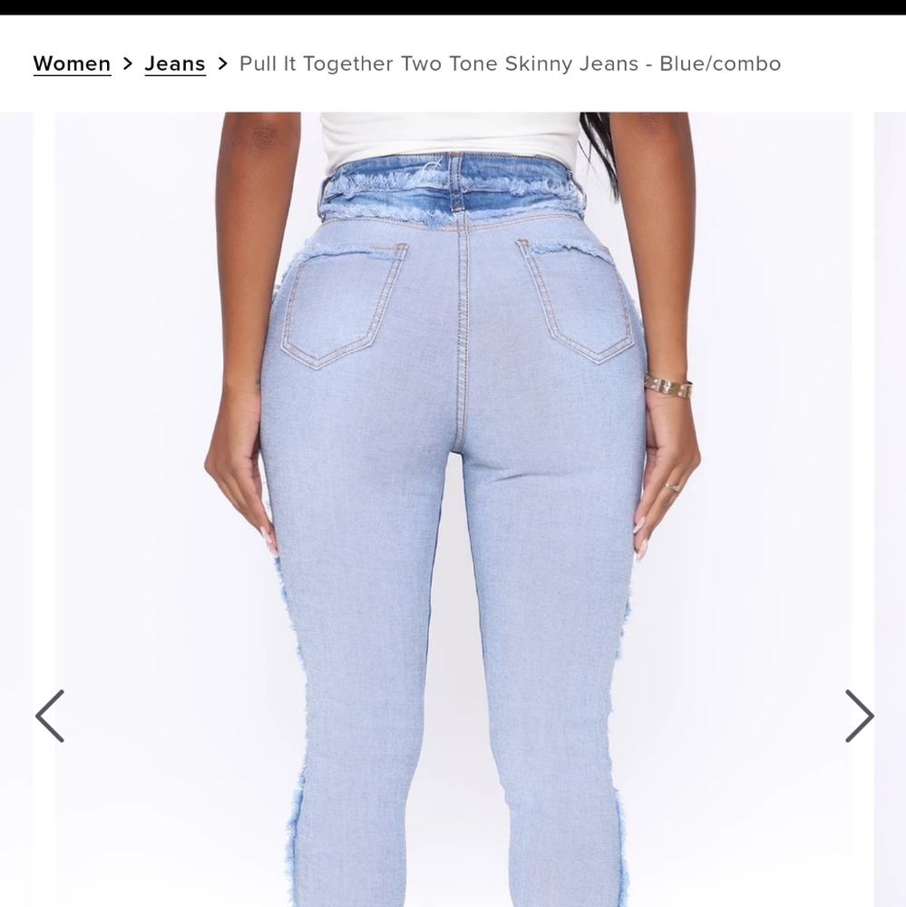 Fashion nova two toned blue jeans